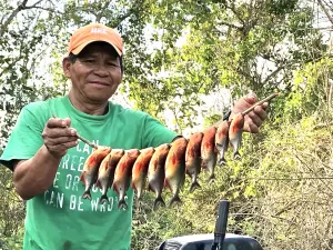 アマゾン川でピラニア釣り